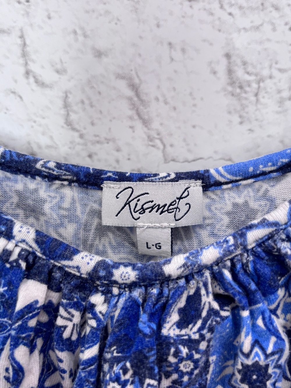 Blue Patterned Ruffle Hi-Low Dress - Picture 4 of 4